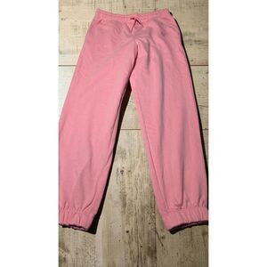 Cat & Jack Girls Pink Fleece Jogger Sweatpants Size 14 Elastic Waist
